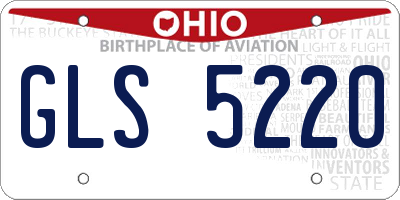 OH license plate GLS5220