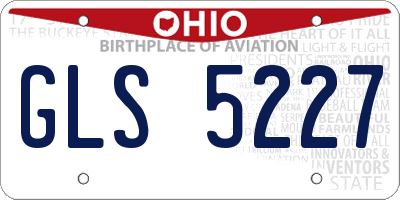 OH license plate GLS5227
