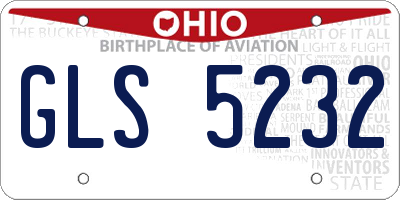 OH license plate GLS5232