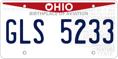 OH license plate GLS5233