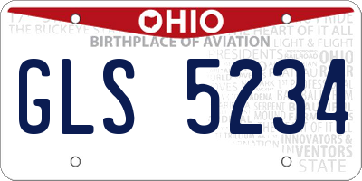 OH license plate GLS5234