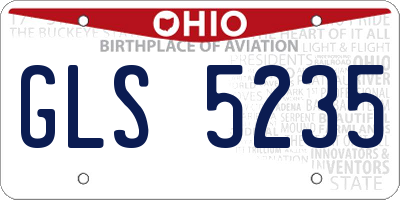 OH license plate GLS5235