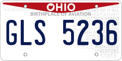 OH license plate GLS5236