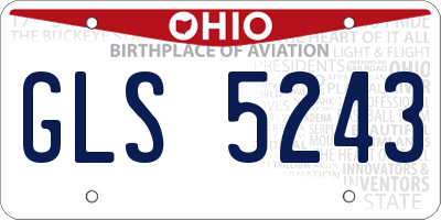 OH license plate GLS5243