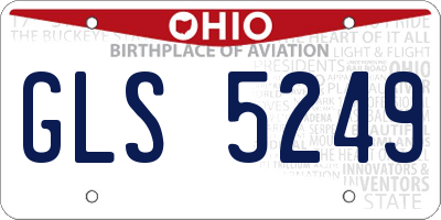 OH license plate GLS5249