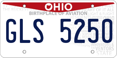 OH license plate GLS5250