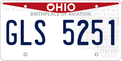 OH license plate GLS5251