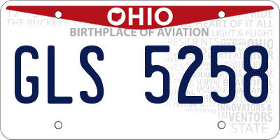 OH license plate GLS5258