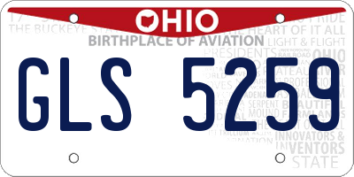 OH license plate GLS5259