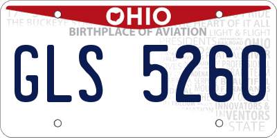 OH license plate GLS5260