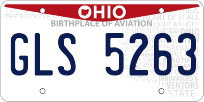 OH license plate GLS5263