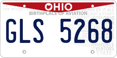 OH license plate GLS5268