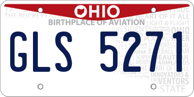 OH license plate GLS5271