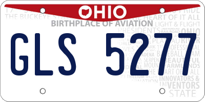 OH license plate GLS5277