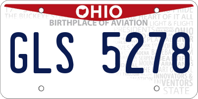 OH license plate GLS5278
