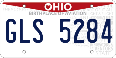 OH license plate GLS5284