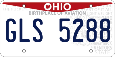 OH license plate GLS5288