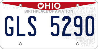 OH license plate GLS5290