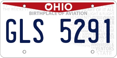 OH license plate GLS5291