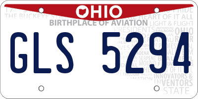 OH license plate GLS5294