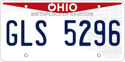 OH license plate GLS5296