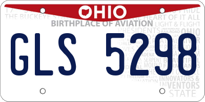 OH license plate GLS5298