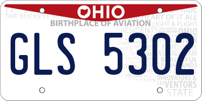 OH license plate GLS5302
