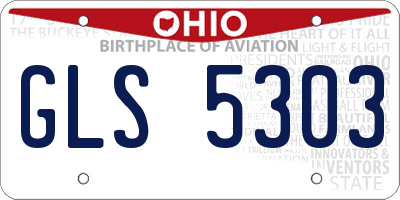 OH license plate GLS5303