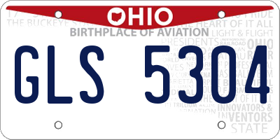 OH license plate GLS5304