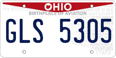 OH license plate GLS5305