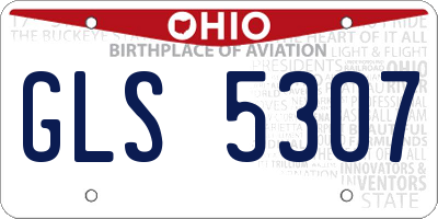 OH license plate GLS5307