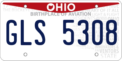 OH license plate GLS5308