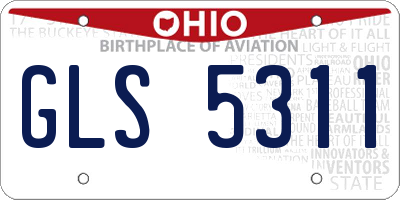 OH license plate GLS5311