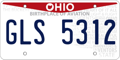 OH license plate GLS5312