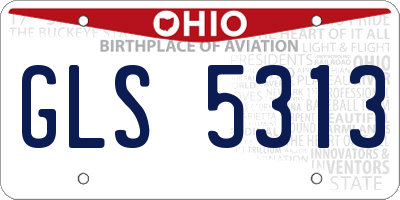 OH license plate GLS5313