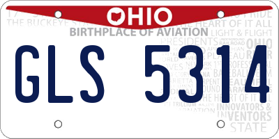OH license plate GLS5314