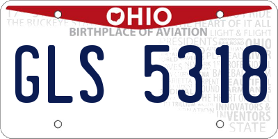 OH license plate GLS5318