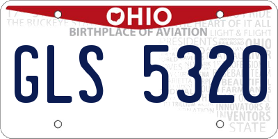 OH license plate GLS5320