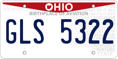 OH license plate GLS5322