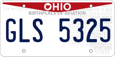 OH license plate GLS5325
