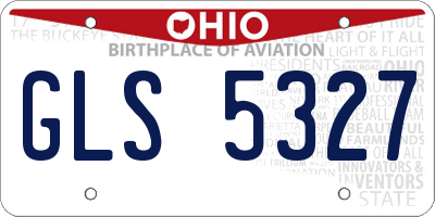 OH license plate GLS5327