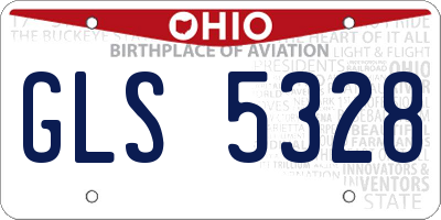 OH license plate GLS5328