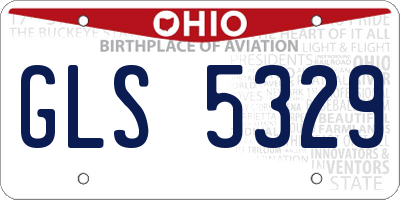 OH license plate GLS5329