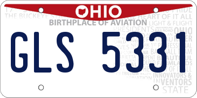 OH license plate GLS5331