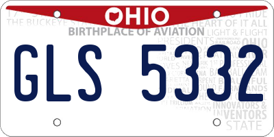 OH license plate GLS5332