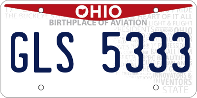 OH license plate GLS5333