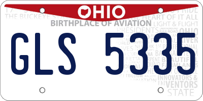 OH license plate GLS5335