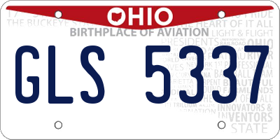 OH license plate GLS5337