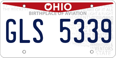 OH license plate GLS5339