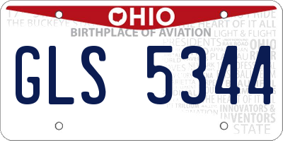 OH license plate GLS5344